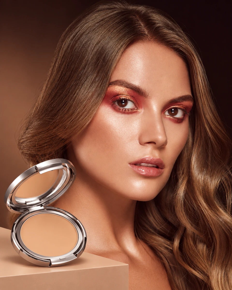 Ultra Foundation individual con modelo